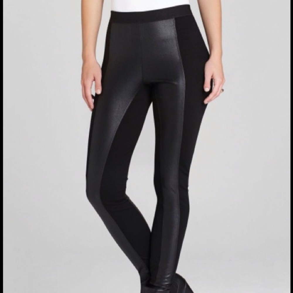 BCBGMaxAzria faux leather and ponte leggings